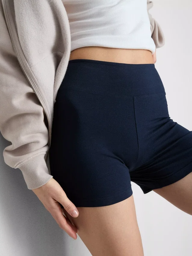 2er-Pack Yoga-Shorts mit hoher Taille