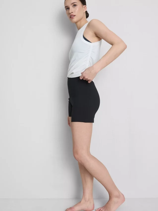 2er-Pack Yoga-Shorts mit hoher Taille