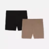 2er-Pack Yoga-Shorts mit hoher Taille