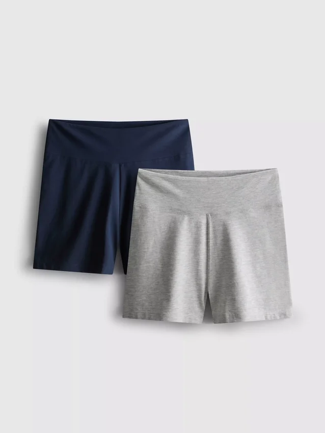 2er-Pack Yoga-Shorts mit hoher Taille