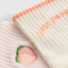 2er-Pack Yoga-Socken aus baumwollreicher Quarter-Crew-Socken in Pfirsich