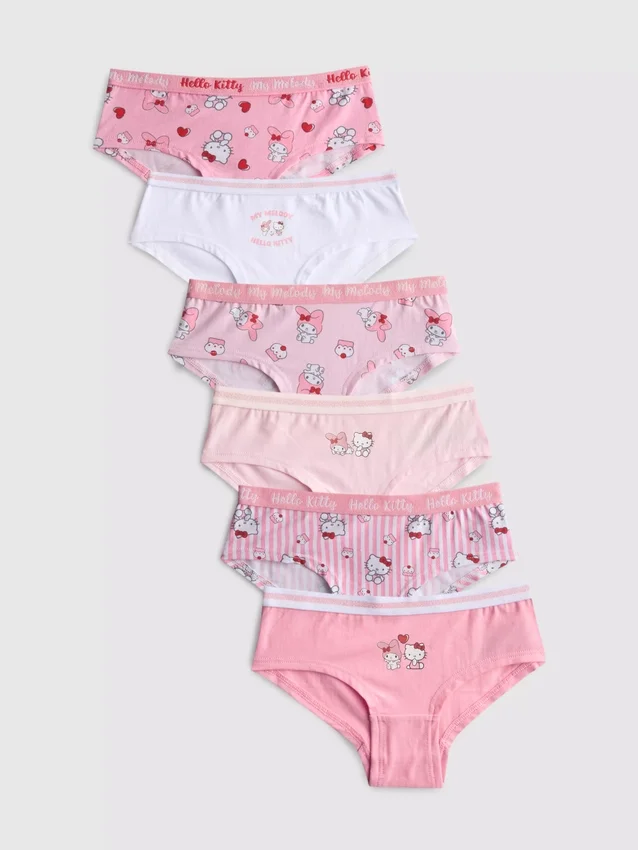 3–15 Jahre | 6er-Pack Hello Kitty Hipster-Slips