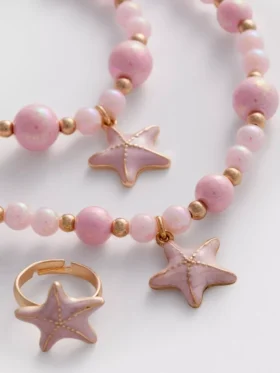 3-teiliges Schmuck-Set mit Seestern-Anhängern