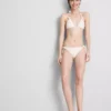 3D-Bikini-Unterteile mit Blumenmuster und seitlichen Bindebändern