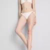3D-Bikini-Unterteile mit Blumenmuster und seitlichen Bindebändern