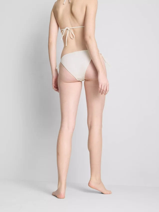 3D-Bikini-Unterteile mit Blumenmuster und seitlichen Bindebändern
