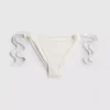 3D-Bikini-Unterteile mit Blumenmuster und seitlichen Bindebändern