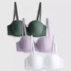 3er-Pack A–E-Balconette-BHs mit Spitze