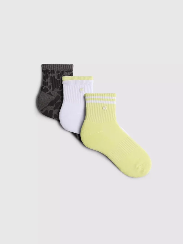 3er-Pack Active Quarter-Crew-Socken
