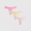 3er-Pack Bandeau-Strings aus Spitze