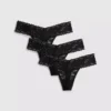 3er-Pack Bandeau-Strings aus Spitze
