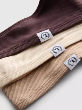 3er-Pack baumwollreiche, gerippte Miami-Tangas