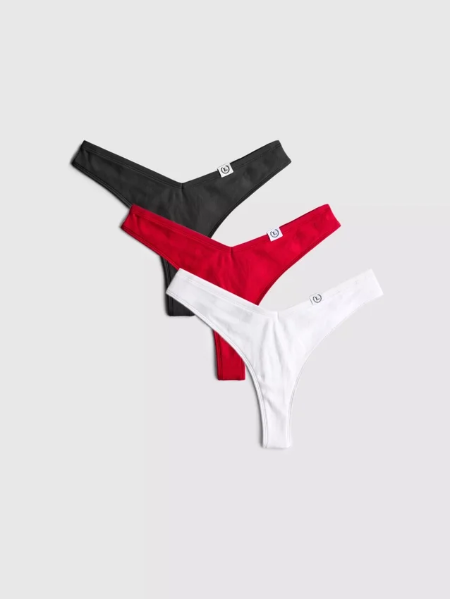 3er-Pack baumwollreiche Miami-Strings