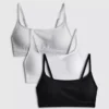 3er-Pack bügellose Crop-Bralettes