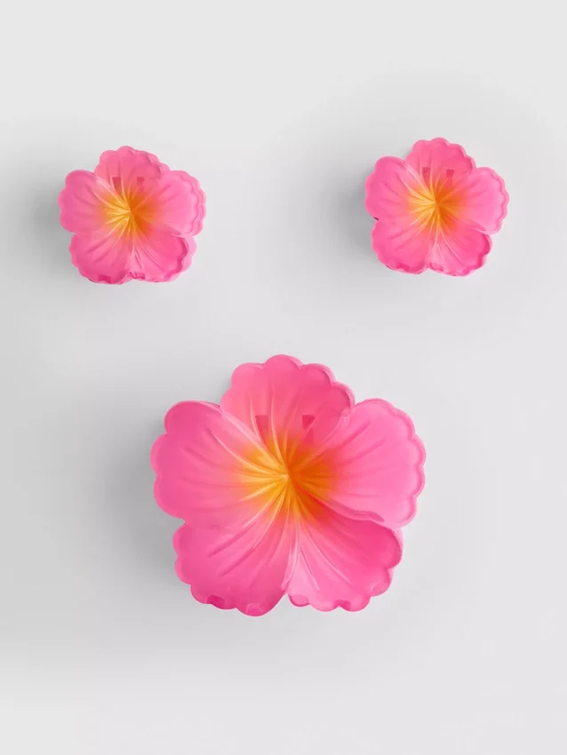 3er-Pack Blumen-Haarspangen