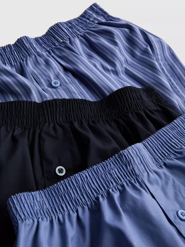 3er-Pack Boxershorts mit Knopfleiste
