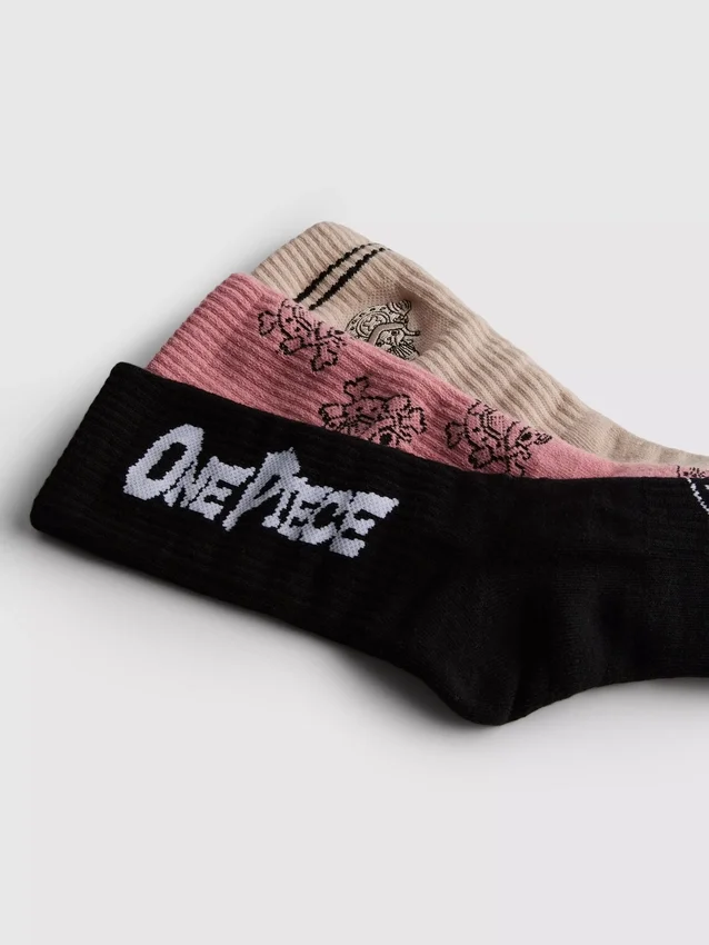 3er-Pack einteilige gerippte Socken