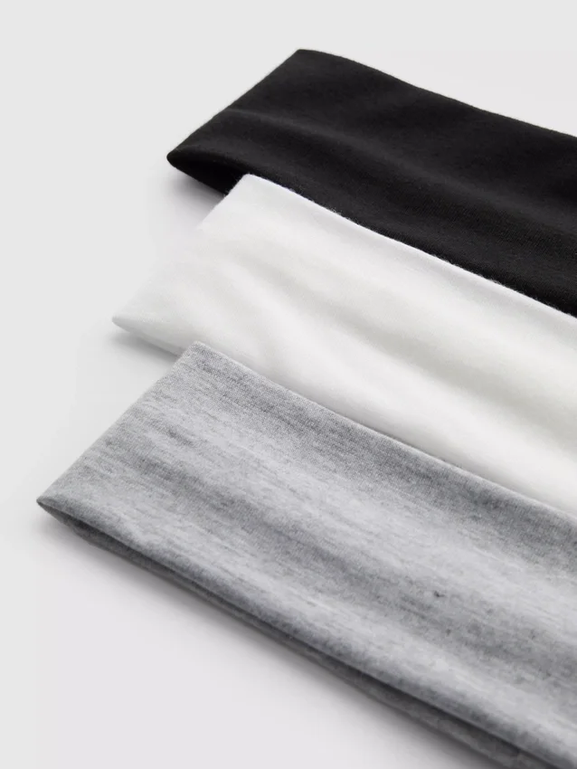 3er-Pack elastische Stirnbänder