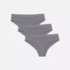 3er-Pack graue nahtlose Slips