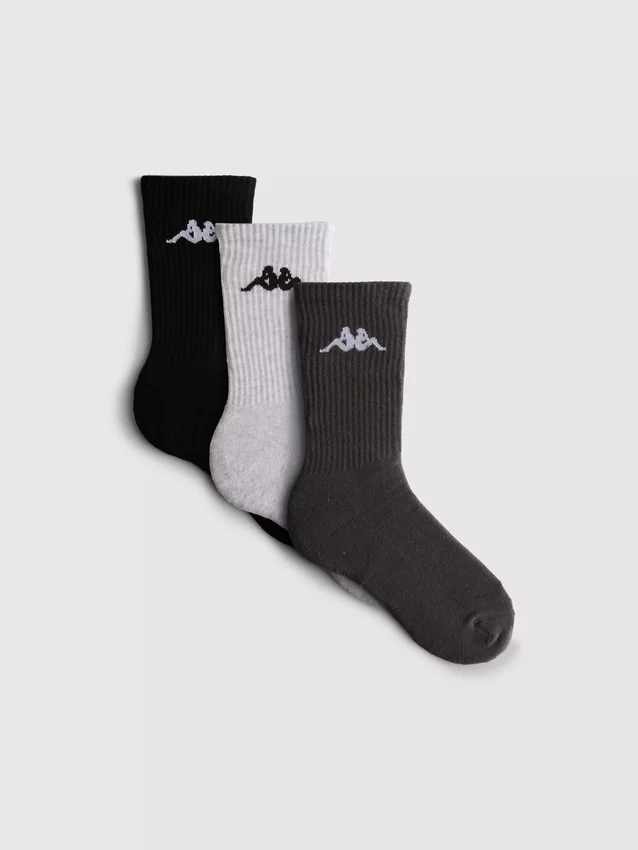 3er-Pack Kappa-Socken in Crew-Länge mit hohem Baumwollanteil