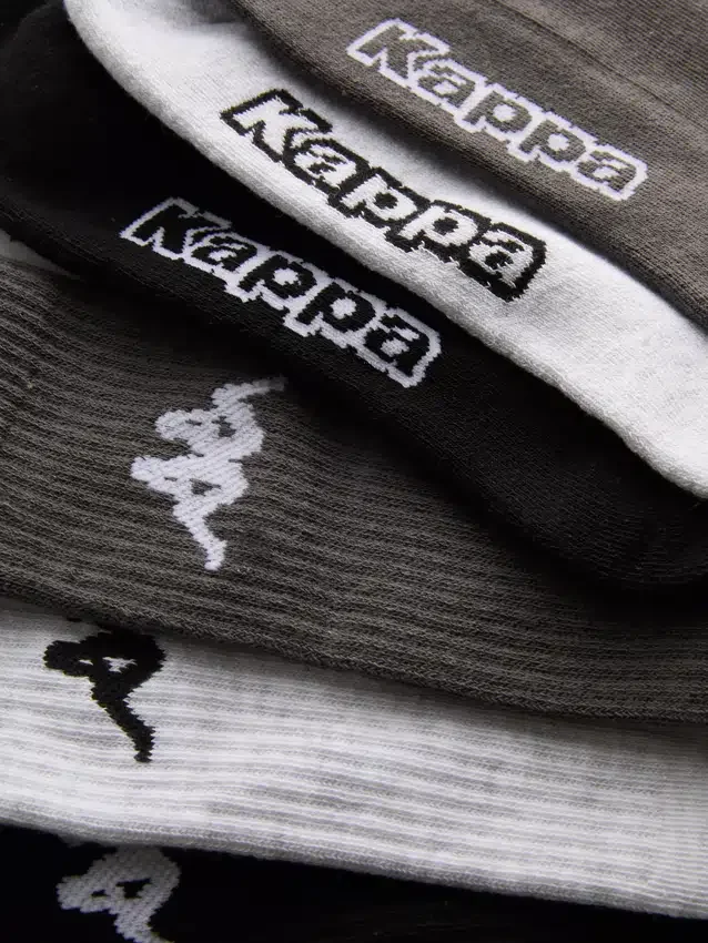 3er-Pack Kappa-Socken in Crew-Länge mit hohem Baumwollanteil