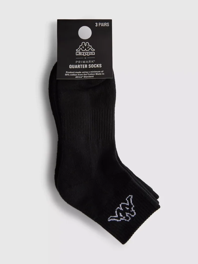 3er-Pack Kappa x Primark Viertel-Crew-Socken
