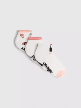 3er-Pack Kikkoman-Knöchelsocken aus Baumwollmischung