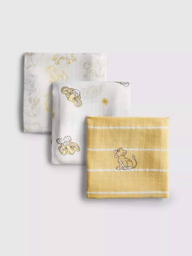 3er-Pack Musselintücher mit Motiven aus Disneys «Der König der Löwen»