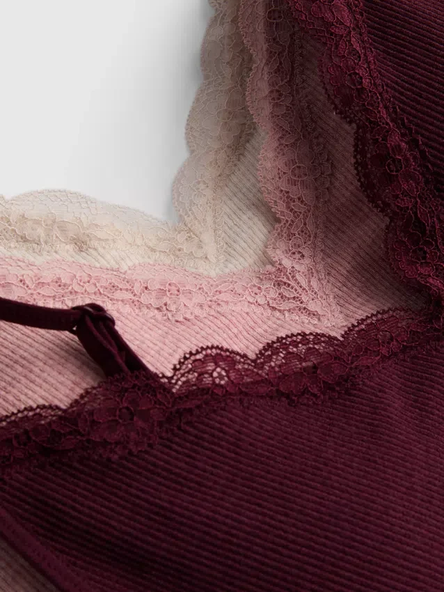 3er-Pack nahtlose Bralettes mit Spitzenbesatz