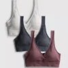 3er-Pack nahtlose Bralettes mit V-Ausschnitt