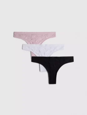3er-Pack nahtlose Jacquard-Tanga