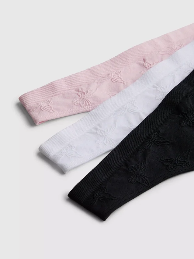 3er-Pack nahtlose Jacquard-Tanga