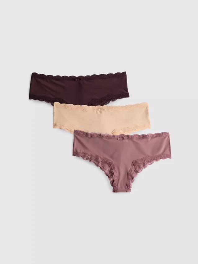 3er-Pack neutrale Hipster-Slips aus Mikrofaser