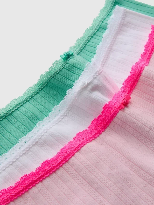3er-Pack Pointelle-Mini-Shorts für Jungen