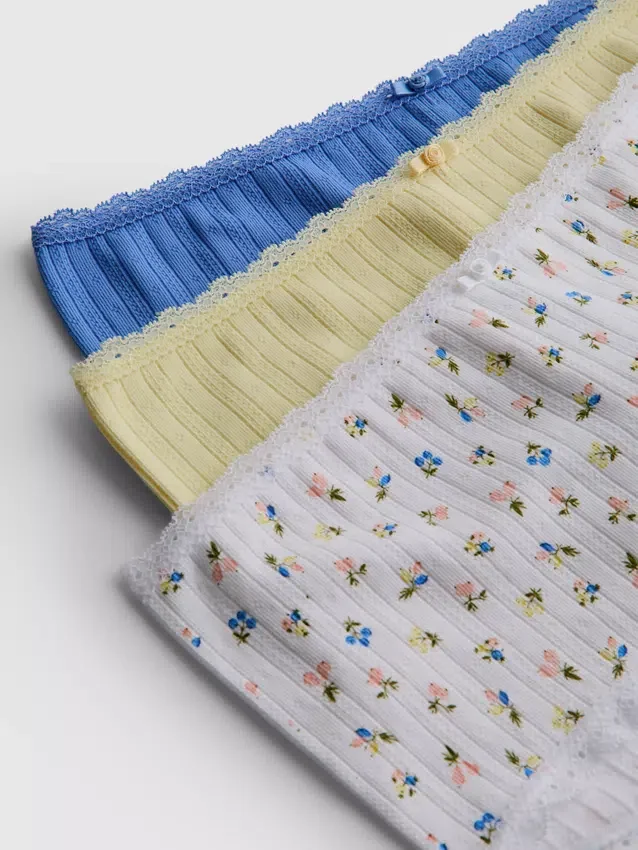 3er-Pack Pointelle-Mini-Shorts für Jungen