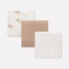 3er-Pack quadratische Musselin-Decken