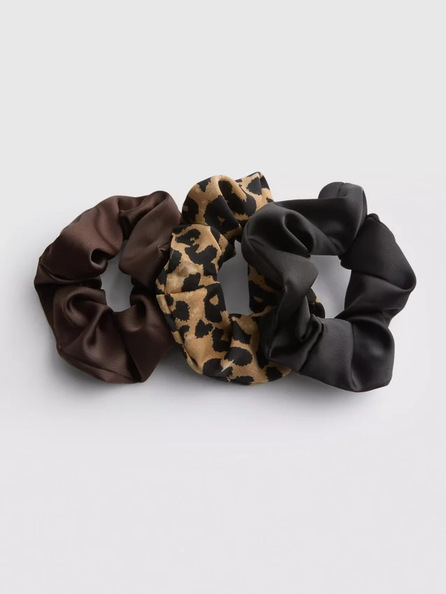3er-Pack Satin-Haargummis