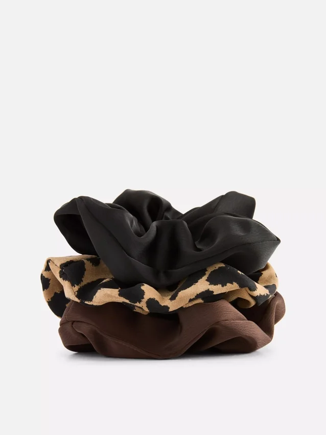 3er-Pack Satin-Haargummis
