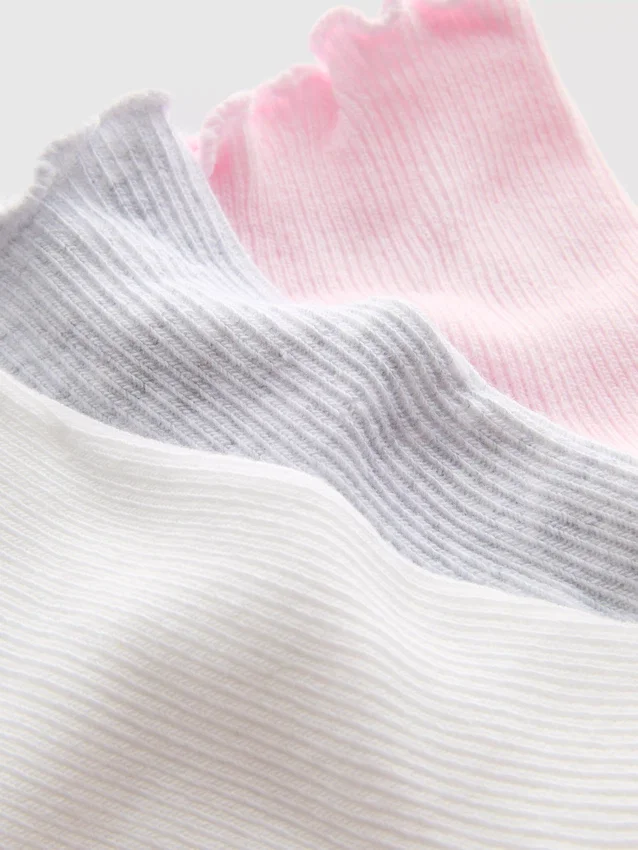 3er-Pack Socken mit Salat-Bordüre