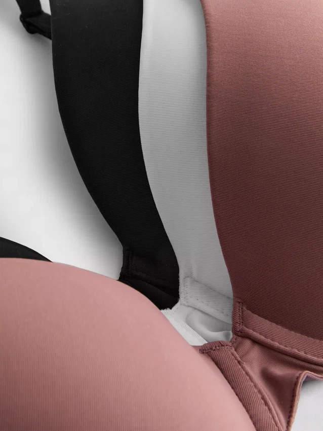 3er-Pack T-Shirt-BHs mit vollständiger Abdeckung
