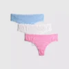 3er-Pack Tanga aus durchgehender Spitze
