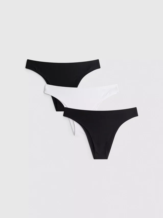 3er-Pack unsichtbare brasilianische Strings