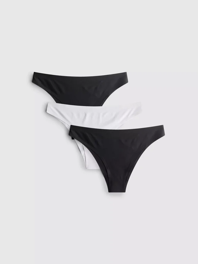 3er-Pack unsichtbare Brazilian-Slips