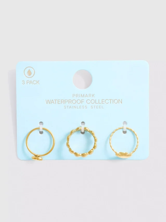 3er-Pack wasserfeste Muschelringe