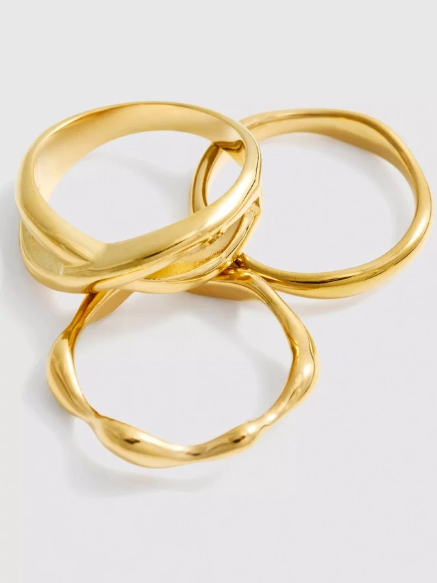 3er-Pack wasserfeste Ringe in gemischtem Design