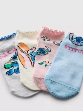 4er-Pack Disney-Stitch-Sneaker-Socken