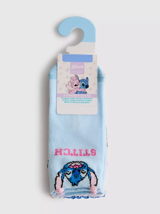 4er-Pack Disney-Stitch-Sneaker-Socken