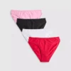 4er-Pack hochgeschnittene Slips mit Rüschenbesatz