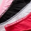 4er-Pack hochgeschnittene Slips mit Rüschenbesatz