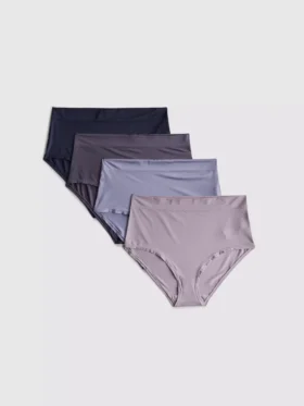 4er-Pack hochgeschnittene Vollslips aus Mikrofaser